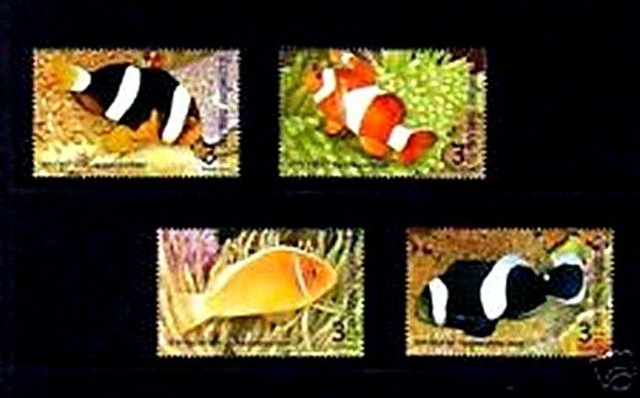 THAILAND - 2006 - FISH - ANEMONE -  TROPICAL - MARINE LIFE - MINT - MNH SET!