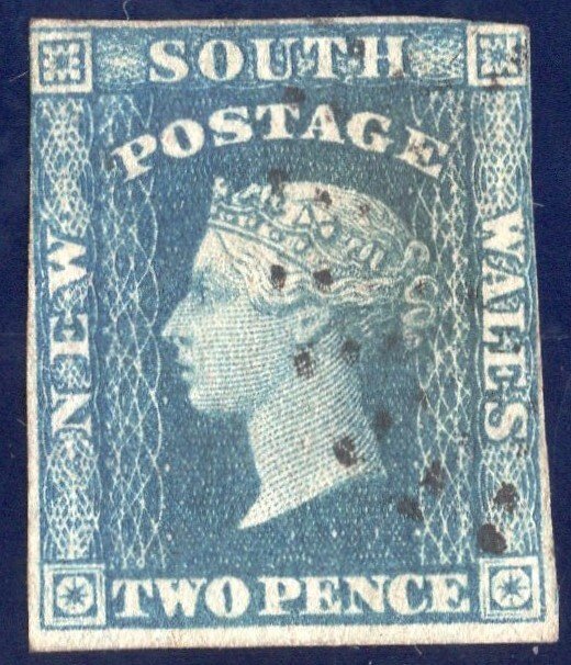 New South Wales 1856 2p dark blue SC33