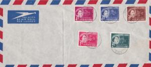 south west africa 1953 multi stamps cover  folded ref r14448