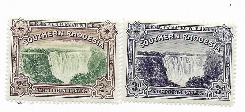 South Rhodesia #37-37A MH - Stamp - CAT VALUE $6.50