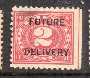 USA Early 1900s Future Delivery Revenues Fine Used 2c. Optd NW-219978