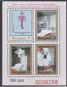 Macedonia # RA31, Cancer Therapy, Souvenir Sheet, Mint NH, 1/2 Cat.