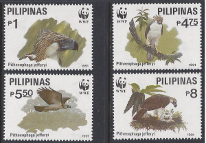 Philippines #2094-7 mint, WWF eagle issued 1991