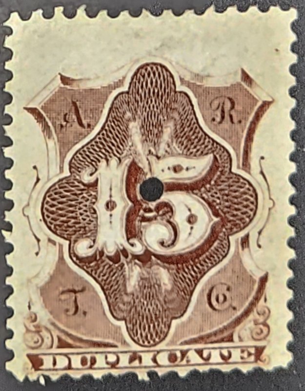 US 1T15 Mint punched cancel