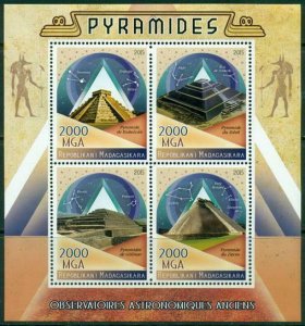 2015 pyramids egyptology ancient m/sheet mnh