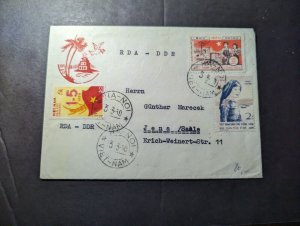 1960 Vietnam Airmail Cover Hanoi to Jena Saale Germany Gunter Marecek