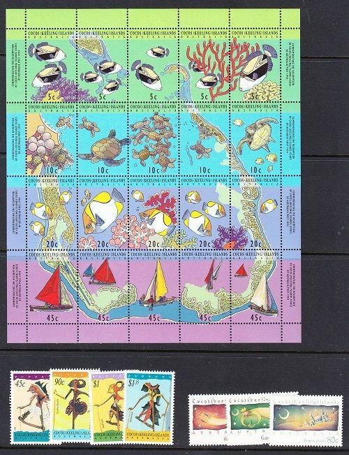 Cocos Islands Scott 292f-299 Mint NH (1994 Year set)