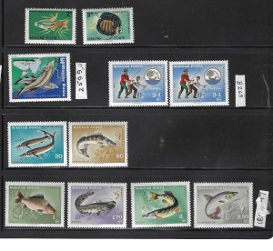 HUBGARY FISH 4 SETS MNH