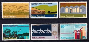 New Zealand 1973 Centenaries Complete Mint MNH Set SC 511-516