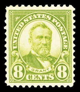 Scott 560 8c Grant Flat Plate Issue Mint F-VF OG LH Cat $37.50
