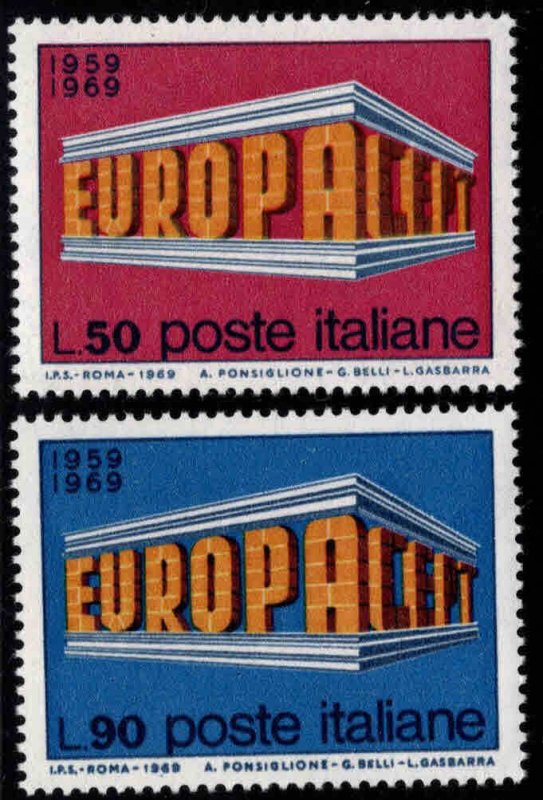 Italy Scott 1000-1001 MNH** Europa 1969 stamp set