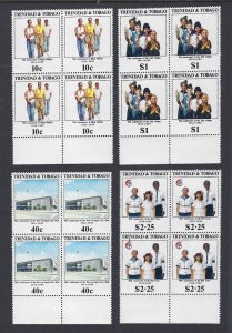 1989 Girl Guide Scouts Trinidad & Tobago 75th anniv blocks