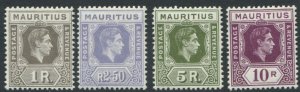 1938-49 Mauritius set to 10r (SG252-63a), m.m. (12)