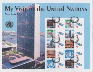 United Nations - New York #857a Used M/S CV$100.00 Footnoted [Pre Folded]