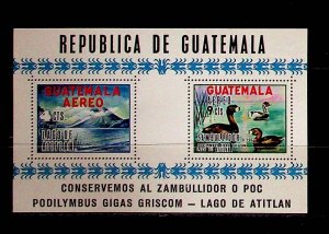 GUATEMALA Sc C448a NH SOUVENIR SHEET OF 1970 - BIRDS - DUCKS