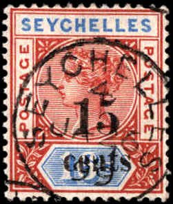 Seychelles #24, Incomplete Set, 1893, Used