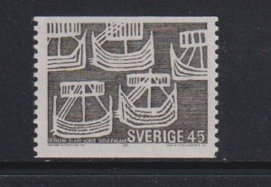 Sweden  #808  MNH  1969 Nordic cooperation .  five ancient ships  45o