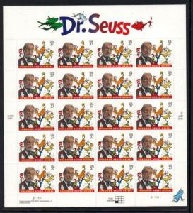 US Stamp #3835 MNH - Theodore (Dr.) Seuss Geisel Sheet of 20