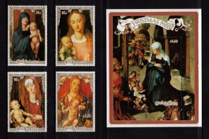 COOK ISLANDS 1988 Christmas; Scott 1002-06; MNH