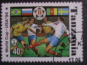 TANZANIA -1994 SC# 1174A-G  WORLD CUP SOCCER CHAMPIONSHIPS USED STAMPS