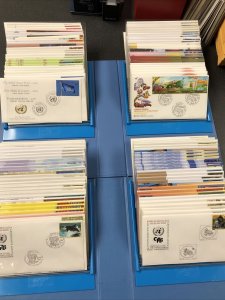 13 Albums United Nations FDC 1970’s-2000’s No Addresses 1300+ Covers