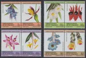 1985 Grenadines and St Vincent 381-388Paar Inverted Flowers,