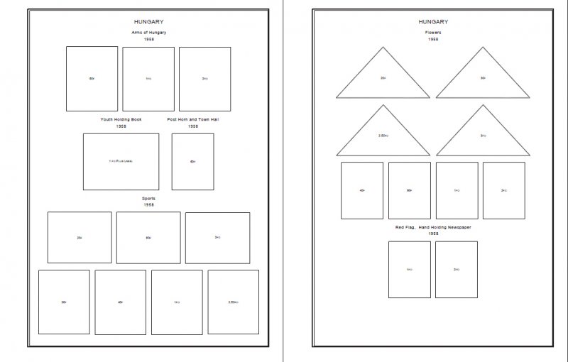 HUNGARY STAMP ALBUM PAGES 1871-2011 (741 PDF digital pages)