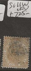 MALAYA STRAITS SETTLEMENTS SG11W  QV  2C  INVERTED WATERMARK  VFU    P0410H