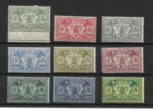 NEW HEBRIDES 1911 WMK MULTIPLE CROWN CA SET SG 18/28 MINT HINGED Cat £120