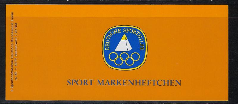 Germany Berlin Scott # 9NB221 (6), mint nh, booklet for the sports 1985