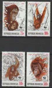 INDONESIA 1989 WWF SG 1920/23 MNH Cat £34