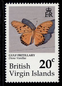 BRITISH VIRGIN ISLANDS QEII SG787, 1991 20c butterflies, NH MINT.