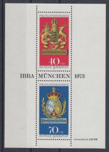 Germany 1973 Sc#B502 Mi#SS 9 mnh (BU1449)
