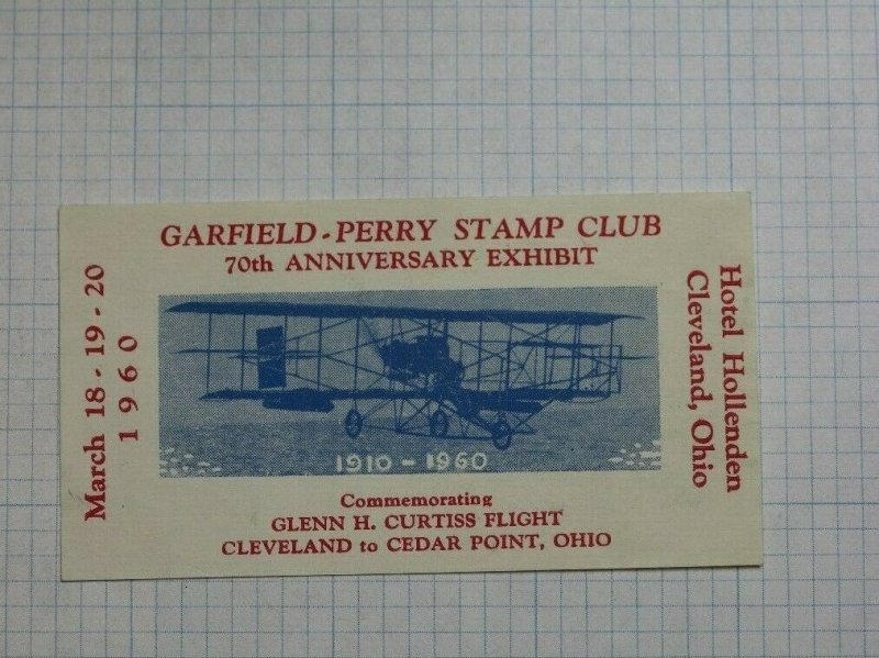 1960 GPSC Cleveland OH 70th Anniversary Expo Glenn H Curtiss Flight Souvenir
