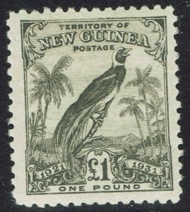 NEW GUINEA 1931 DATED BIRD 1 POUND 