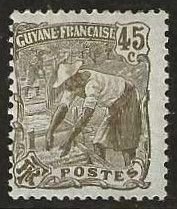 French Guiana 70, mint, hinge remnant.  1907.  (F502)