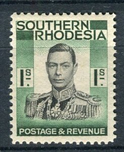 RHODESIA; 1937 early GVI issue fine Mint hinged 1s. value