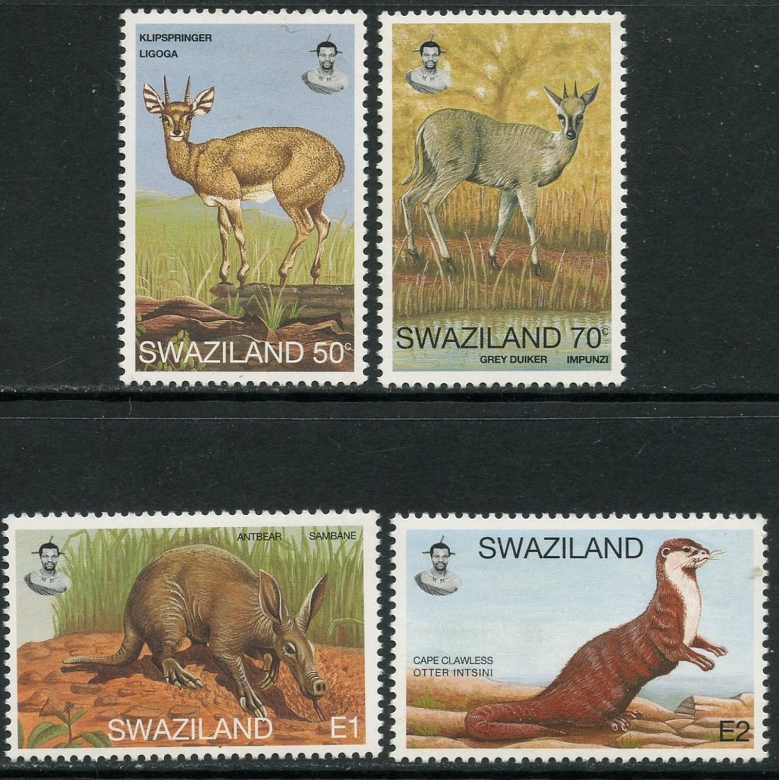SWAZILAND Sc#668-671 1997 Wild Animals Complete Set OG Mint NH | Africa -  Swaziland, General Issue Stamp / HipStamp