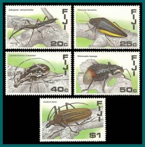 Fiji 1987 Insects, MNH  #574-578,SG761-SG765