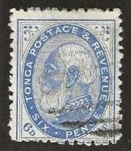 Tonga  Sc. 3a  used.  perf 12.5. 1888.  (T437)