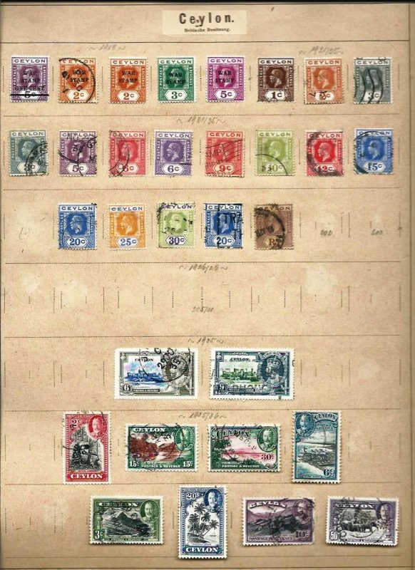 India  /  Ceylon / Philippines   old big  lot   used