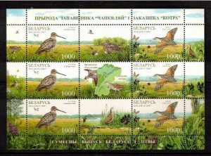 Belarus Sc 625 note MNH M/S of 2007- Birds, Joint issue - FH02