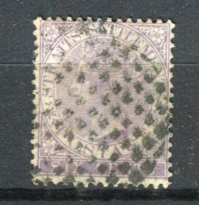 MALAYA; 1867 early classic QV Crown CC issue used 6c. value