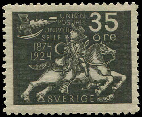 SWEDEN #219 35ore UPU, og, NH, VF