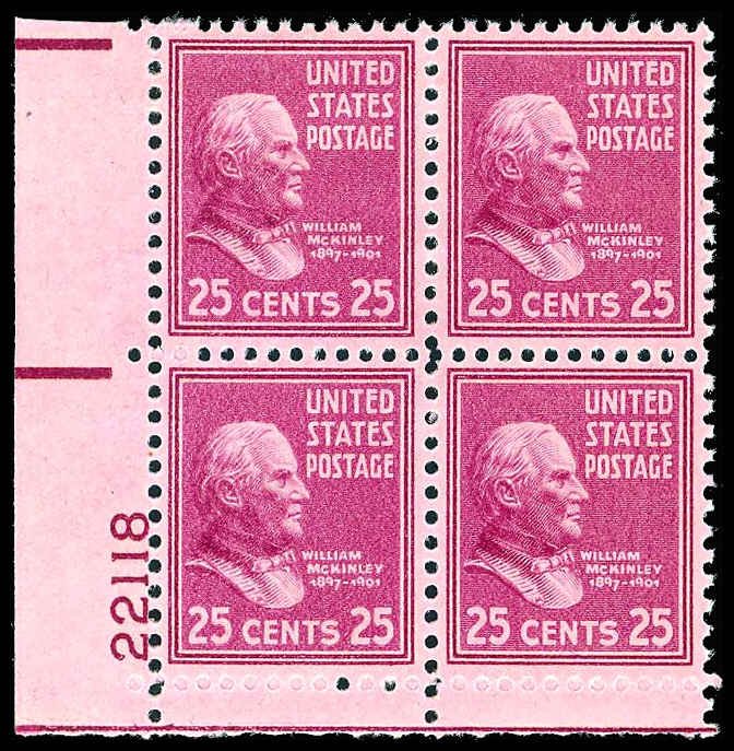 U.S. PLATE BLOCKS 829  Mint (ID # 83899)