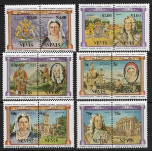 Thematic stamps NEVIS  1984 MONARCHS I 148/59 mint