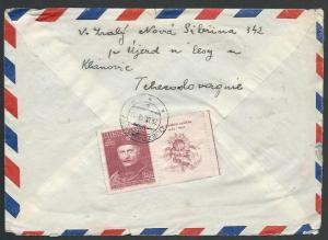 CZECHOSLOVAKIA 1948 airmail cover to Australia - nice franking.............61542