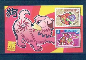 Singapore 2006 Sc 1168c Zodiac Dog Belgium Expo MNH