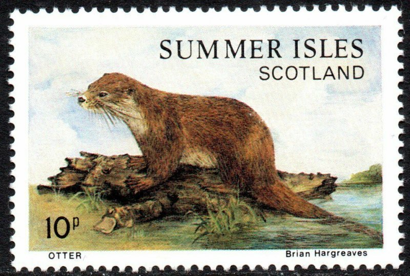 1983 Summer Isles 10p Mammals of the Sea - Otter - Unmounted Mint