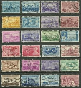U.S.A. / 24 Mixed 3c Stamps/ USED
